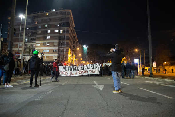 Demonstration in Rome organized by anarchists in solidarity with anarchist Alfredo Cospito