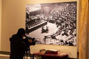 Detail of the exhibition "GIACOMO MATTEOTTI. Life and death of a father of democracy", at the Museum of Rome at Palazzo Braschi