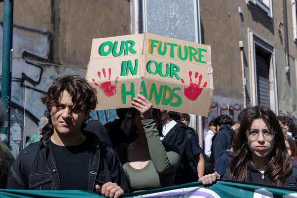 Demonstration organized by Fridays For Future activists in Rome on the occasion of the global climate strike