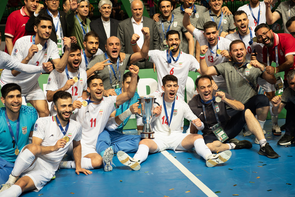 Iran produced a performance to defeat hosts Thailand 4-1 in the final to secure a historic 13th title. in The AFC Futsal Asian Cup Thailand 2024 at Bangkok Arena Stadium on April 28, 2024 in Bangkok.