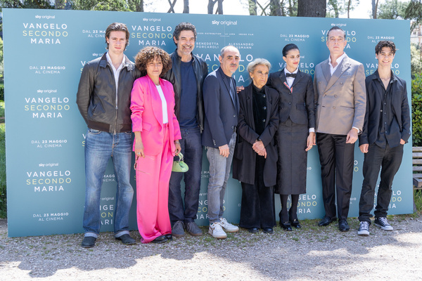 Cast attends the photocall of the film 'Vangelo secondo Maria' at Casa del Cinema in Rome