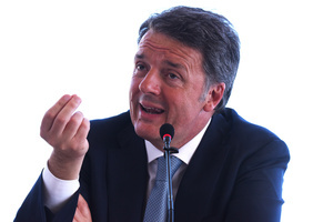 In a press conference Senator Matteo Renzi, ex-Italian Premier and leader of Italia Viva presents the candidates for the next European Elections with the political list United States of Europe (Stati Uniti d'Europa).