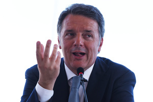 In a press conference Senator Matteo Renzi, ex-Italian Premier and leader of Italia Viva presents the candidates for the next European Elections with the political list United States of Europe (Stati Uniti d'Europa).