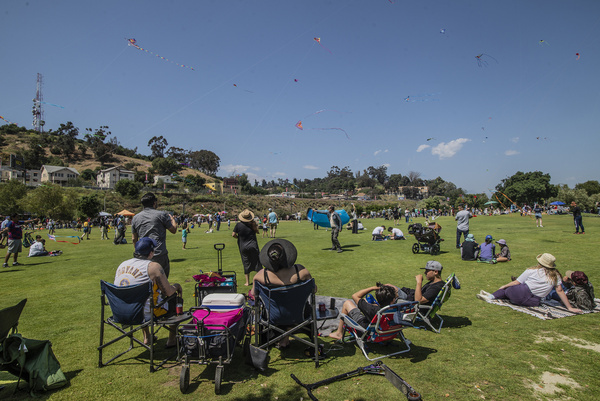 This yearâ€™s festival will celebrate multicultural kite traditions at Los Angeles State Historic Park on Saturday, May 11, 2024 from 2:00â€“6:00 PM. As part of our annual kite commission program, our 2024 artist, Yaeun Stevie Choi, will be creating three unique Korean kites to bring awareness to animal species native to Los Angeles whose continued existence is threatened by urban and industrial development such as the North American cougar, the El Segundo blue butterfly, and the Least Bellâ€™s vireo. For the first time, a kite competition will take place, inviting attendees to compete for the best handmade kite, judged by kite masters.

This all-ages, family-friendly cultural festival brings together diverse communities in Los Angeles through the art of kites and a day of joyful connection in this important public green space. Clockshop invites attendees to participate in free arts workshops, enjoy live music, and meet local community organizations to learn about their work in the nearby neighborhoods. The Kite Festival is designed as a celebration to honor the communities surrounding Los Angeles State Historic Park that fought for and steward this public parkland, recognizing their resilience, cultural histories, and aspirations.

Clockshop encourages attendees to make their own kites or visit the â€˜eco-friendly kite optionsâ€™ section here for suggestions on where to purchase or make kites ahead of the event. In an effort to limit plastic waste, a kite vendor will not be present at the event and instead, we will provide a very limited number of donation based ready-to-assemble kites on a first-come, first-served basis.