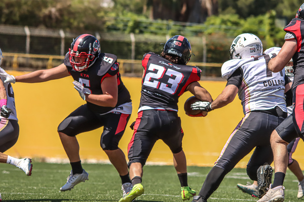Eagles United Palermo against Elephants Catania in the American football match of Nine Football League 2024.