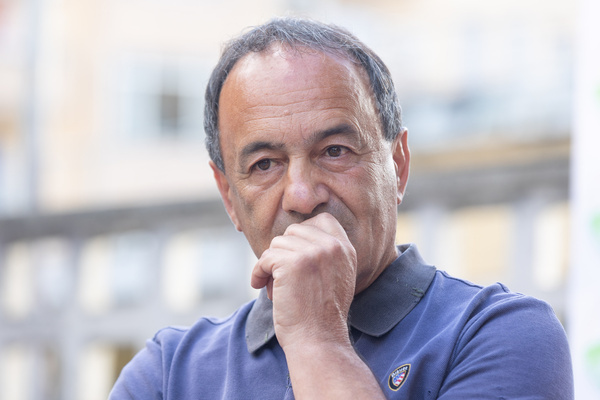 Former Mayor of Riace and candidate for next European elections Mimmo Lucano in the Garbatella district of Rome