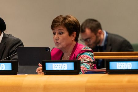 Kristalina Georgieva, Managing Director, International Monetary Fund speaks during the High-level Dialogue on Financing for Development at UN Headquarters.