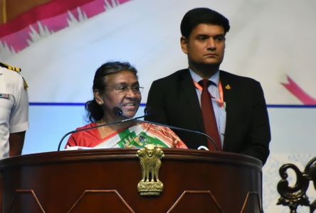 Droupadi Murmu, President of India, addressing at the civic reception in the honour of herself as the President of India, that organised by the Govt. of West Bengal.