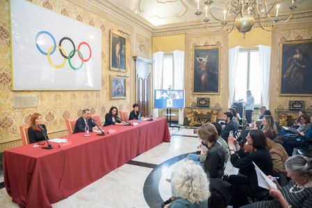 Presentation conference for the new edition of the Diversity Media Awards. With the mayor of Milan and Francesca Vecchioni