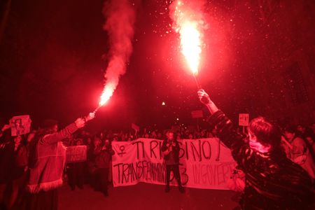 Procession in Palermo against violence against women organized by Non Una di Meno.