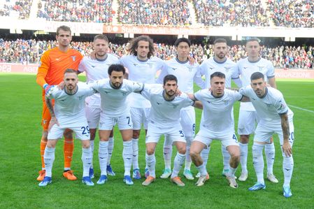 the formation of Lazio during the Serie A match between US Salernitana 1919 vs SS Lazio at Arechi Stadium on November 25, 2023 in Salerno, italy