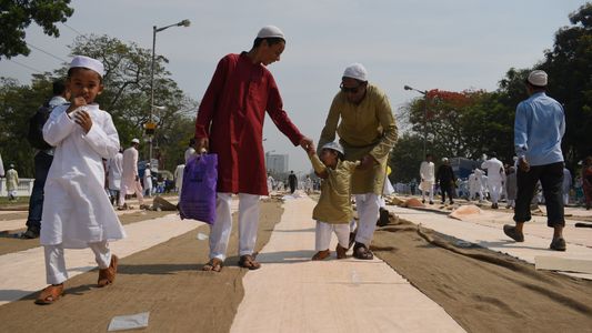 Muslim devotees offer a special morning prayers to start Eid al-Fitr festival which marks the end of the fasting month of Ramadan.