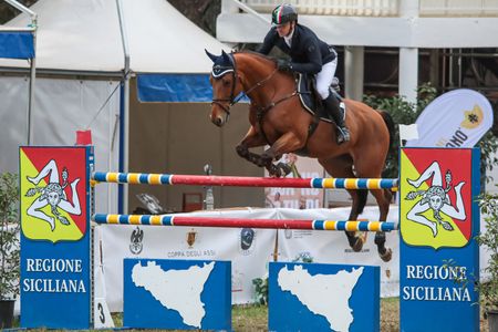Omar Bonomelli (Scuderia La Caccia S.S.D A R.L) during International competition "Coppa degli Assi" 2023.