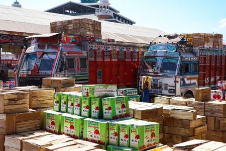 The Sopore Fruit Market is the biggest economic hub for Kashmir. The yearly turnover is approximately Rs 2600 Crore. It is the largest wholesale fruit market in Kashmir, and the second-largest in Asia after Azadpur in Delhi. It was founded by Ghulam Mustafa.