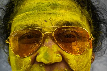 People are celebrating the Holi festival in Kolkata.