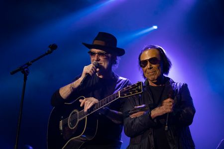 Antonello Venditti and Francesco De Gregori during the concert Venditti & De Gregori Il tour at Palapartenope in Naples ( Italy) on november 4st 2022