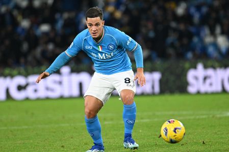 \8\ in action during the Serie A match between SSC Napoli vs FC Internazionale at Diego Armando Maradona on December 3,2023 in Naples, italy