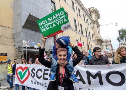 National pro-life demonstration 'Let's choose life', called by more than 120 organizations and associations from all over Italy.