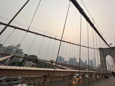 The New York City skyline was covered with smoke as harmful smoke wafted from more than a hundred wildfires burning in Quebec, Canada.