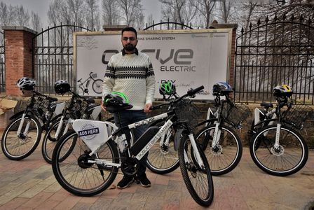 A group of Kashmiri youth associated with "Curve Electric" - A Startup working in micro-mobility; the transport of a futuristic and sustainable civilization set-up Kashmir's first public E-bike Sharing system throughout the City on 09 December 2022 in Summer captial of Indian Administrated Kashmir.
"Curve Electric" launched E-bike services on rental basis through 12 docking stations across City.