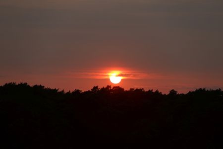 Brandenburg: Sunset at the Straussee in Märkisch Oderland in August