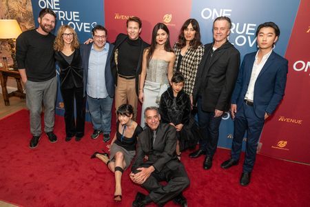 Standing: Alex Jenkins Reid, Sarah Finn, Andy Fickman, Luke Bracey, Phillipa Soo, Oceana Matsumoto, Michaela Conlin, Michael O'Keefe, Phinehas Yoon and seating: Oona Yaffe, Willie Kutner attend premiere of One True Loves in The Whitby Hotel