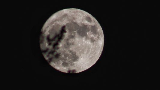 Super blue moon appears in the sky in Indian administered Kashmir.