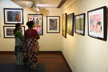 An exhibition of about seventy Paintings, Sculptures and Drawings from the fifty one past and present Indian master artists that organised by the 'IAA-India' and the 'Chitro Choritro' and supported by the State Judicial Museum & Research Centre, West Bengal, was inaugurated today at the ICCR hall for five days (1st to 5th December, 2023) in Kolkata. The exhibition is to tribute the past photo-artist Jayanta De (1928-1990).