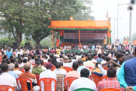 Bharatiya Janata Party Demonstration at the statue of Dr BR Ambedkar Kolkata Red Road against the Centre over non-payment of state’s dues, the BJP MLAs in Kolkata,India on 4 December 2023.