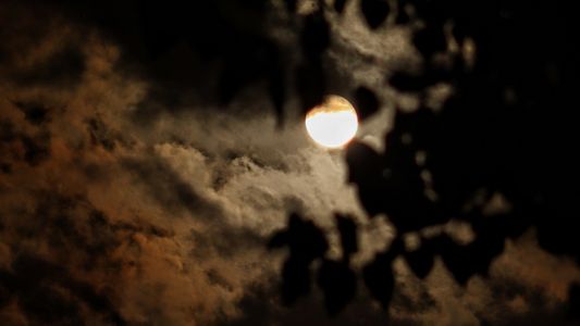 The last supermoon of the year 2023, rises over the Kashmir. September's full moon on September 30 is also known as the Harvest Moon,
