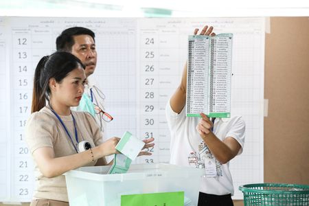 The polling station committee opened the ballot box in front of the people who observed the vote counting and started counting the votes. When the vote count is complete, the vote will be sent to the Provincial Election Commission and the ballot papers will be sent to keep at the Muang Chanthaburi District Office.