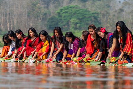 Biju is one of the major festivals of the Chakma tribal community. This festival is celebrated on the last two days of the Bengali year and on New Year's Day.
In Khagrachhari, the Chakma community began their merriment by setting flowers adrift on the Chengi river and other water bodies in the area. The children bathed in the river and visited the elderly for blessings. 

Fulbiju is more than just a festival. It is a deep reverence for the cultural heritage of the tribal community, a testament to the importance of preserving traditions and passing them on to future generations. It is a celebration of life, of hope, of the promise of new beginnings. As the tribal people bid farewell to the old and welcome the new with open hearts, they are filled with a sense of possibility, knowing that the year ahead will be one of beauty, abundance, and grace.

Fhul Biju is celebrated on April 12. On this day, before dawn, children go out to collect flowers. One part of the collected flowers is worshiped to the Buddha and the other part is floated in water. Houses are decorated with the rest of the flowers. Mul biju is celebrated on the last day of Chaitra month i.e. 13th April. On this day, the Buddha statue is bathed and worshiped in the morning. Children bathe and bless their elderly grandparents and great-grandparents. Many types of delicacies are cooked on this day including birani semai pajan (a type of curry made from a mixture of different vegetables) at home. Friends and relatives visit from house to house and are entertained with these dishes. Wandering all day and night. The first day of the Bengali New Year i.e. 14th April is observed as Gajya Pajya Din (Falling Day). Even on this day Biju is in a mood.