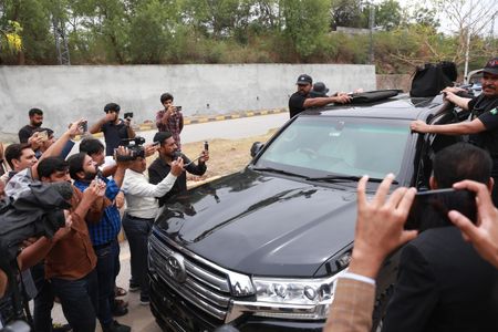 A vehicle carrying former Pakistan's Prime Minister Imran Khan leaves from Islamabad High court after Khan was granted bail in multiple cases.