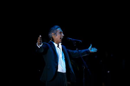 MADRID, SPAIN - NOVEMBER 15: The Spanish flamenco and soul singer Pitingo (Huelva, 1980), is seen on stage on Wednesday, November 15, 2023, during a concert as part of his 'Souleria de ida y vuelta' tour, in the WiZink Center in Madrid (Spain). The artist puts the finishing touch to his 'Souleria de ida y vuelta' tour, a show in which flamenco and Latin rhythms converge, the entire profits of which will go to the Prodis Foundation, an institution that has been supporting people with intellectual disabilities for years in their labor and social insertion. Pitingo celebrates his 20th anniversary in music since he started with Enrique Morente. Two decades in which he has recorded seven albums, he has achieved many platinum and gold records, awarded such as the Ondas, The Music Award and nominated for the Latin Grammys. Pitingo offers a show designed to pay tribute to the greatest hits of Latin American music. And also to bring them together with flamenco, soul and gospel, his characteristic hallmark throughout his career. (Photo by Hugo Ortuño)
--
MADRID, ESPAÑA - 15 DE NOVIEMBRE: El cantante español de flamenco y soul Pitingo (Huelva, 1980), es visto sobre el escenario, hoy, miércoles 15 de noviembre de 2023, durante un concierto como parte de su gira 'Soulería de ida y vuelta', en el WiZink Center en Madrid (España). El artista pone el broche de oro a su gira 'Soulería de ida y vuelta', un espectáculo en el que converge el flamenco y los ritmos latinos cuyos beneficios íntegros irán a la Fundación Prodis, institución que lleva años apoyando a personas con discapacidad intelectual en su inserción laboral y social. Pitingo celebra su 20 aniversario en la música desde que arrancó en sus inicios de la mano de Enrique Morente. Dos décadas en las que ha grabado siete álbumes, ha conseguido multitud de discos de platino y oro, galardonado con premios como el Ondas, el Premio de La Música y nominado a los Grammy Latino. Pitingo ofrece un espectáculo pensa