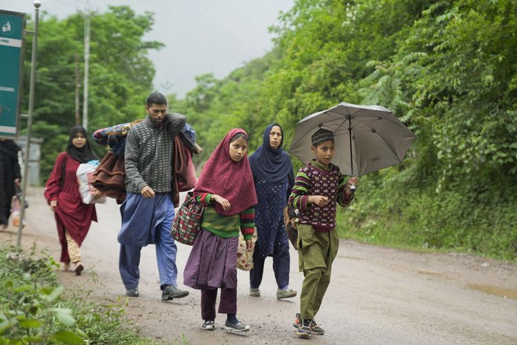 Destruction by Pakistani shelling in Uri sector of North Kashmir