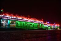 Bikaner Junction railway station illuminated with tri-colour lights to honor &quot;Operation Sindoor