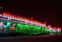 Bikaner Junction railway station illuminated with tri-colour lights to honor &quot;Operation Sindoor