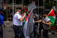 Pro-Palestine Activists Protest NYC Israel Day Parade