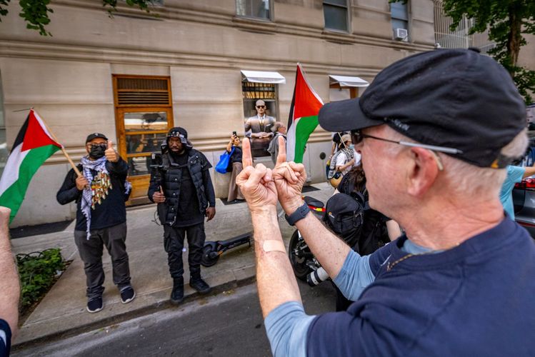 Pro-Palestine Activists Protest NYC Israel Day Parade