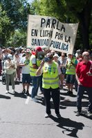 Protest against the privatization of public healthcare
