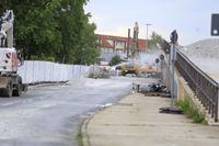 Germany: Demolition work on the Berliner Brücke at Wuhlheide