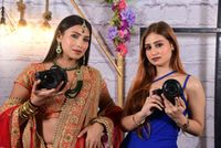  Bikaner: Models pose for pictures during the launch of Nikon Z5II