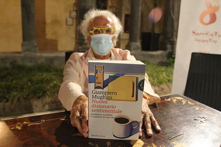 Giampiero Mughini attends book presentation "Nuovo dizionario sentimentale" published by Marsilio.