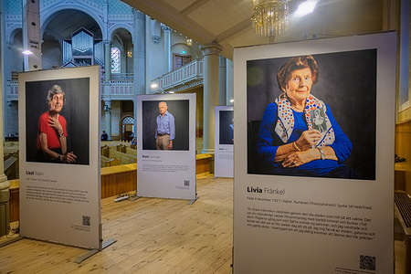 "Fading Stories" is a traveling exhibition with photos by Sanna Sjöswärd, documenting survivors of the Holocaust. This week it is placed in the church of S:t Pauli in Malmö, Sweden.