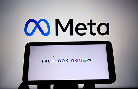 This photo illustration shows that Facebook Inc. is now called Meta, the company said on Thursday, in a rebrand that focuses on investing in the "metaverse," a shared virtual environment that it bets will be the successor to the mobile internet. This photo was taken at Tehatta.