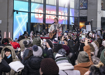 Ed Sheeran performing live on TODAY show at NBC on Rockefeller Center