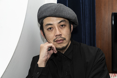 Creator of animation Poupelle of Chimney Town, Akihiro Nishino poses during interview at Maritime Hotel. The animation is a contender for Oscar awards nomination in category Best Animation.