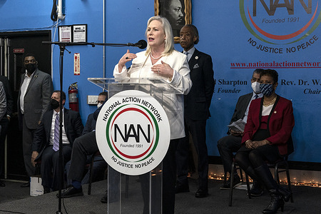 U. S. Senator Kirsten Gillibrand speaks during National Action Network's Annual Martin Luther King Day Public Policy Forum at NAN House of Justice.