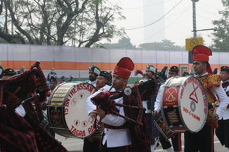 Kolkta 73rd Republic Day celebration at red road in Kolkata on Jan 26th 2022.