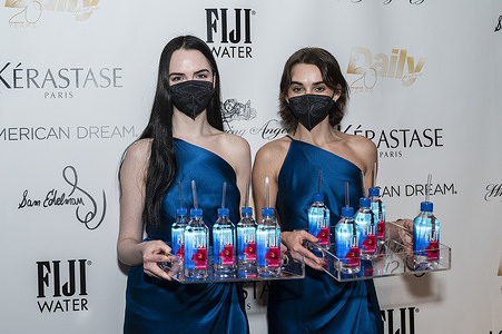 FIJI Water is offered at The Daily Front Row's 20th Anniversary party at Paradise Club at the Times Square Edition